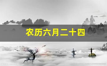 农历六月二十四(农历六月二十四是几月几号)-第1张图片-个人技术分享
