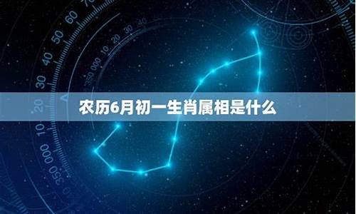 农历6月属什么生肖属相是什么-