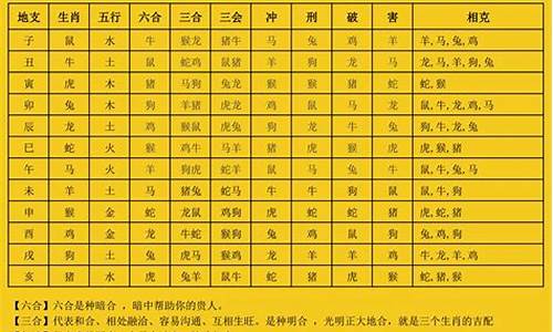 十二生肖属相大全表格-十二生肖