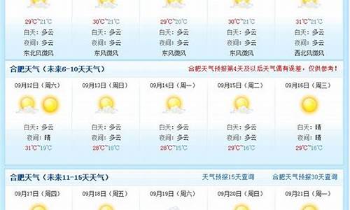 合肥天气预报15天查询_合肥天气预报15天查询百度