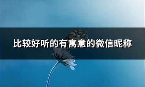 有寓意的微信昵称男的霸气_有寓意的微信昵称男的霸气两个字