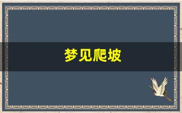 梦见爬坡(梦见爬坡是什么意思)-第1张图片-个人技术分享
