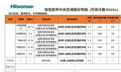 海信空调维修报价_海信空调维修报价单