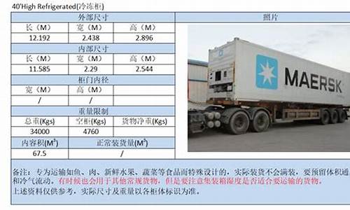 海运冷藏柜尺寸规格表_海运冷藏柜尺寸规格表图片_1