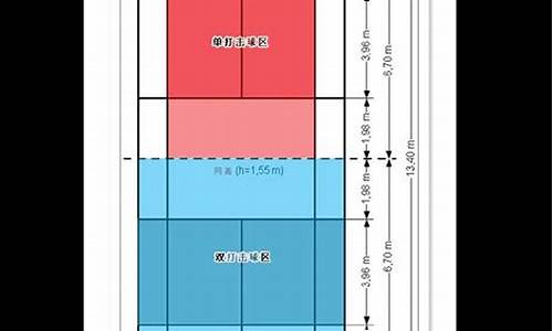 羽毛球单打线尺寸图_羽毛球单打线尺寸图解