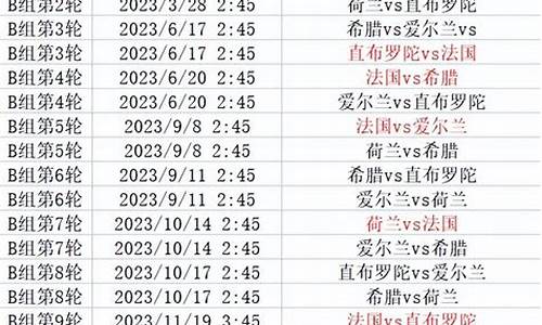 足球赛程2023赛程表时间查询_足球赛程2023赛程表时间查询结果