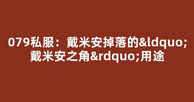 079私服：戴米安掉落的“戴米安之角”用途