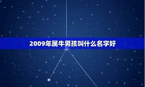 09年属牛男孩起什么名比较好-2009属牛的男孩名字