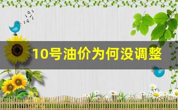 10号油价92汽油-10号油价为何没调整过