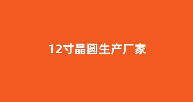 12寸晶圆生产厂家(2021年国内12寸晶圆厂汇总)_https://www.jnskb.com_装修流程_第1张