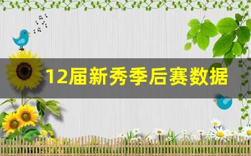 nba12年新秀排名-12届新秀季后赛数据排名
