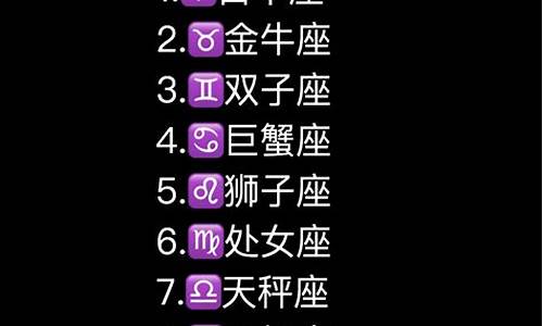 12星座全部排名大全_12星座排行榜大全一览表