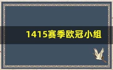 1415赛季欧冠小组赛-1415赛季欧冠小组赛分组