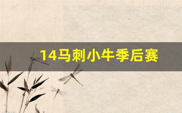 14马刺小牛季后赛-nba2014季后赛马刺小牛