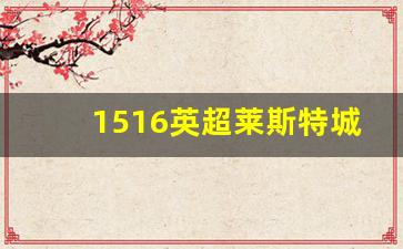 1516英超莱斯特城球员-英超莱斯特城阵容