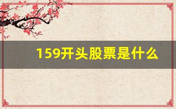 159开头股票是什么股(159开头的基金)_https://www.hn-life.com_上交所_第1张