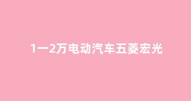 1一2万电动汽车五菱宏光(五菱库存新车2万左右)_https://www.jnskb.com_效果图_第1张
