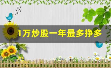 1万炒股一年最多挣多少高手(1万炒股一年最多挣多少)_https://www.luoxuangg888.com_上交所_第1张