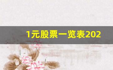 1元股票一览表2023(1元股票一览表2023选哪个)_https://www.eamstsz.com_上交所_第1张