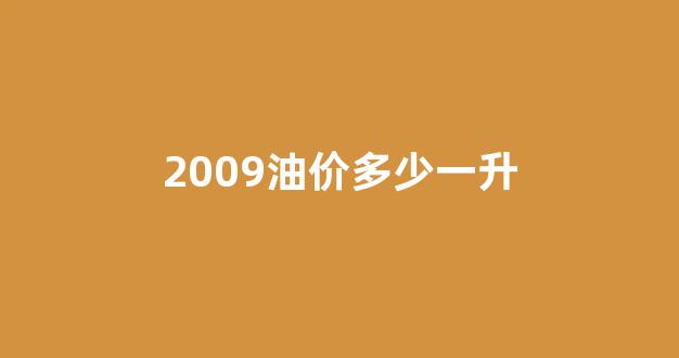 2009年汽油价格表_2009油价多少一升