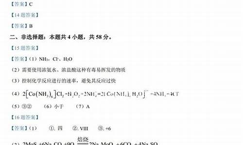 2015安徽高考化学解析_2015安徽中考化学试卷及答案