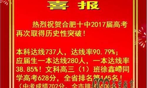 2017合肥十中高考成绩_合肥10中2020高考成绩