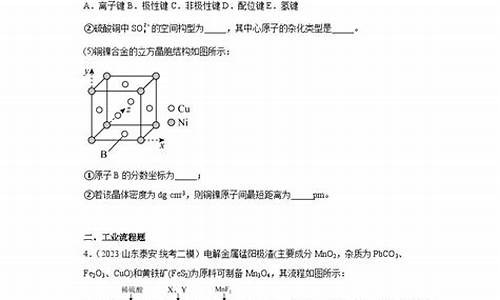 2017泰安模拟高考,山东省泰安市高三模拟