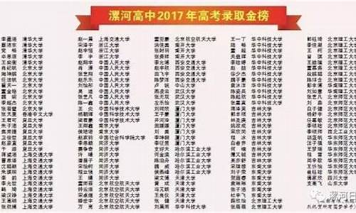 2017漯河高中高考成绩_2017漯河高中高考成绩