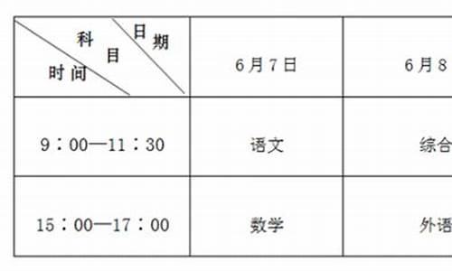 2017年高考科目时间_2017高考考试科目时间安排