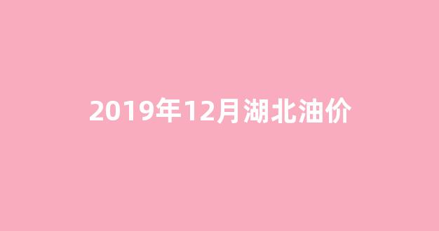 2019年12月湖北油价_湖北油价上涨