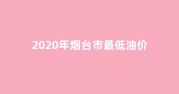 2020年烟台市最低油价_烟台的油价