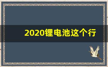 2020锂电池这个行业怎么样(锂电池行情怎么样)_https://www.eamstsz.com_深交所_第1张