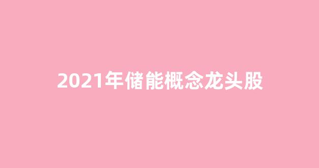 2021年储能概念龙头股(储能相关龙头股)_https://www.eamstsz.com_科创板_第1张