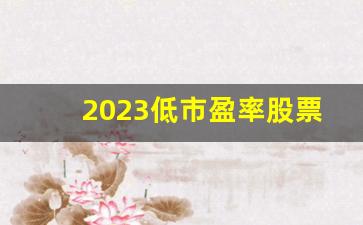 2023低市盈率股票一览(低市盈率龙头股票一览表)_https://www.kairu168.com_中金所_第1张