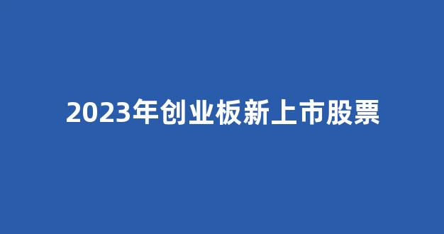 2023年创业板新上市股票(2021年创业板上市)_https://www.qgjzrcxxzxpt.com_中金所_第1张