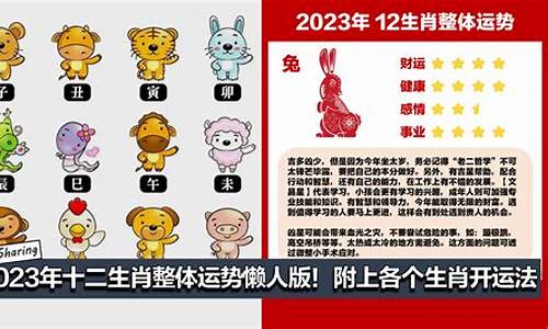 2023年十二生肖运势和运程_2023年十二生肖运势