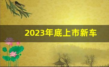 2023年底上市新车(2023年5月上市新车)_https://www.hangfeite.com_上交所_第1张