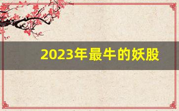2023年最牛的妖股(2020年最强妖股)_https://www.fzdzcxj.com_科创板_第1张