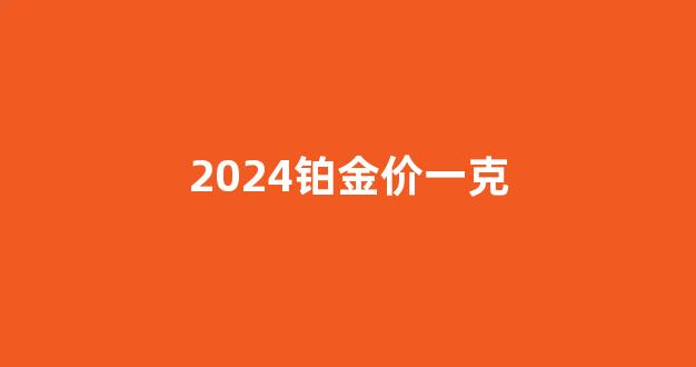 2024铂金价一克_铂金下半年价格走势
