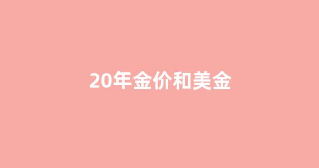 20年金价暴涨大概什么时候能跌_20年金价和美金