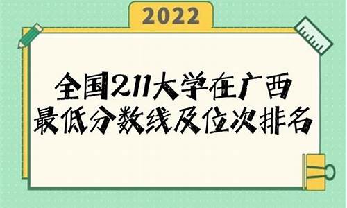 211在广西最低分数线_211大学广西最低录取分数线2021