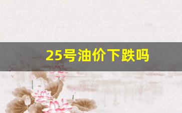 25号油价下跌吗-25日油价92汽油