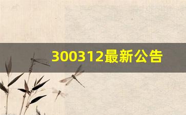 300312最新公告(300312股票最新公告)_https://www.hn-life.com_创业板_第1张