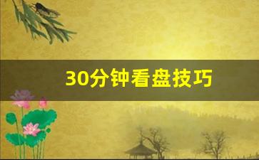 30分钟看盘技巧(三十分钟看大盘一天走势技巧)_https://www.ljyuan-tech.com_创业板_第1张