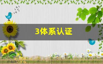 3体系认证(3体系认证是哪三体系)_https://www.nalian8.com_创业板_第1张