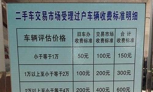 500元二手车过户费用多少,500元二手车过户费用