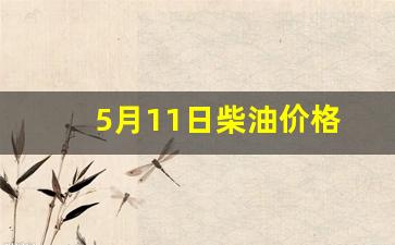 5月11日柴油价格是多少_5月11日柴油价格