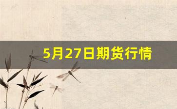 5月27日期货行情(5月27日期货行情走势图)_https://www.erdeww.com_期货知识_第1张