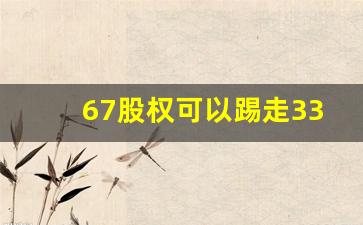 67股权可以踢走33股权吗(67股权的危害)_https://www.brunchezvous.com_自由行_第1张