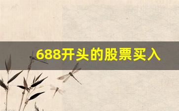 688开头的股票买入条件(300股票什么条件可以买)_https://www.heiljjianzu.com_深交所_第1张